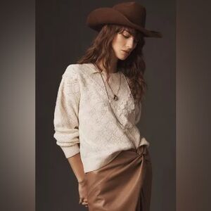 Anthropologie Brown Western Rancher Cowboy Hat
